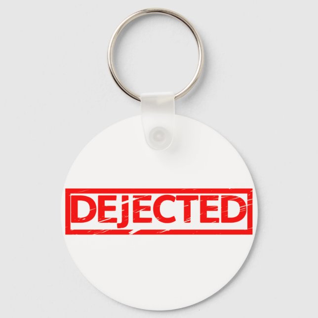 Dejected Stamp Key Ring (Front)