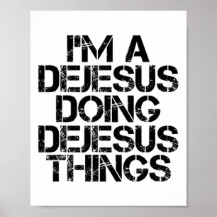 Dejesus Funny Surname Family Tree Birthday Reunion Poster