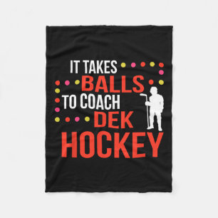 Dek Hockey Coach Fleece Blanket