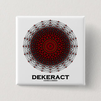 Dekerat (10-Dimensional Hypercube) 15 Cm Square Badge