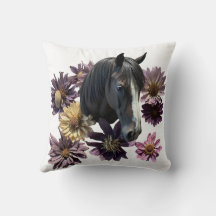Dekokissen Horse Flower