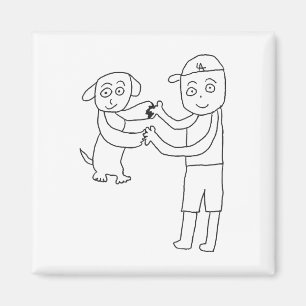 Dekopin And Otani-san Joining Hands  Magnet