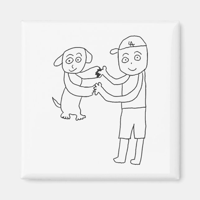 Dekopin And Otani-san Joining Hands  Magnet (Front)