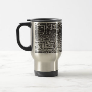 Dekoratives Schwarz-Grau-Muster Travel Mug