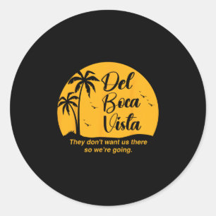Del Boca Vista Apparel Uni-adults Funny Retirement Classic Round Sticker