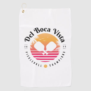 Del Boca Vista Pickleball Champions Golf Towel