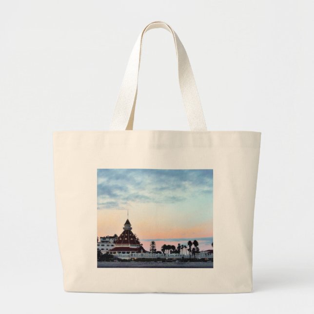 Del Coronado Sunset Large Tote Bag (Front)