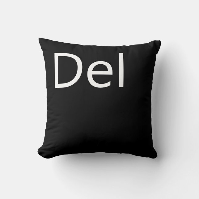 DEL - ctrl alt del pillow for sofa cussion (Front)