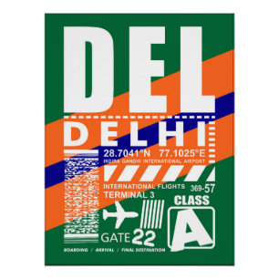 DEL Delhi Airport Poster