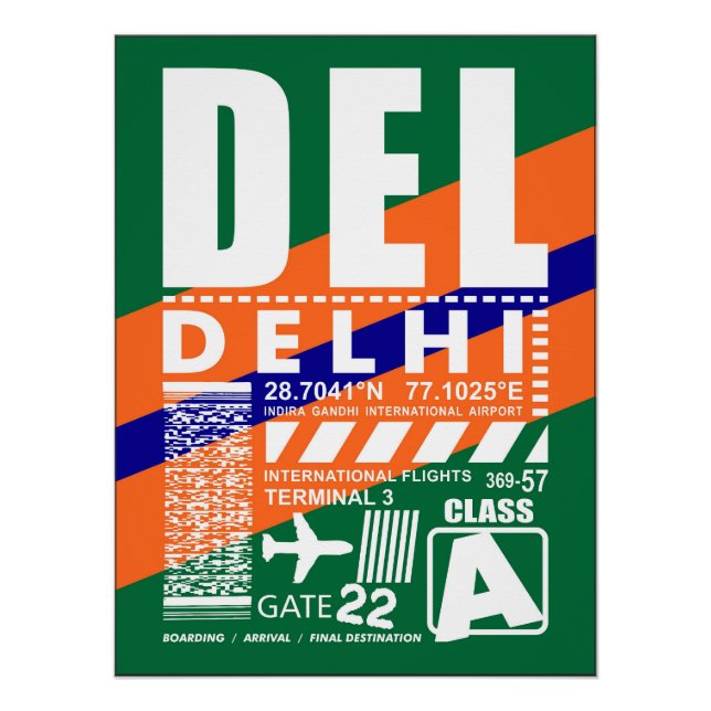 DEL Delhi Airport Poster (Front)