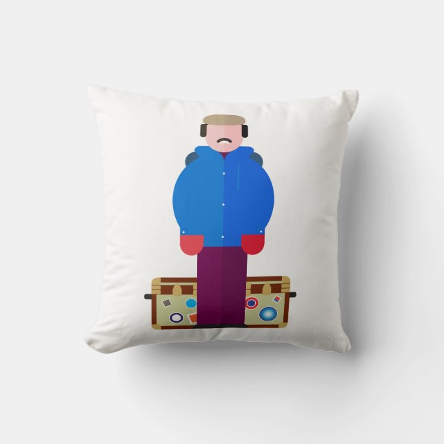 Del Griffith - Classic Comedy Throw Pillow (Front)