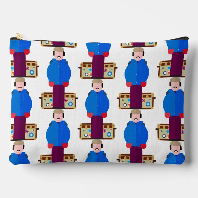 Del Griffith – Patterned Zipper Accessory Pouch (Front)