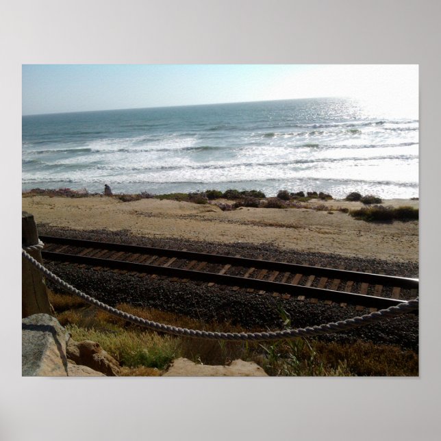 Del Mar Beach by RZB Poster (Front)