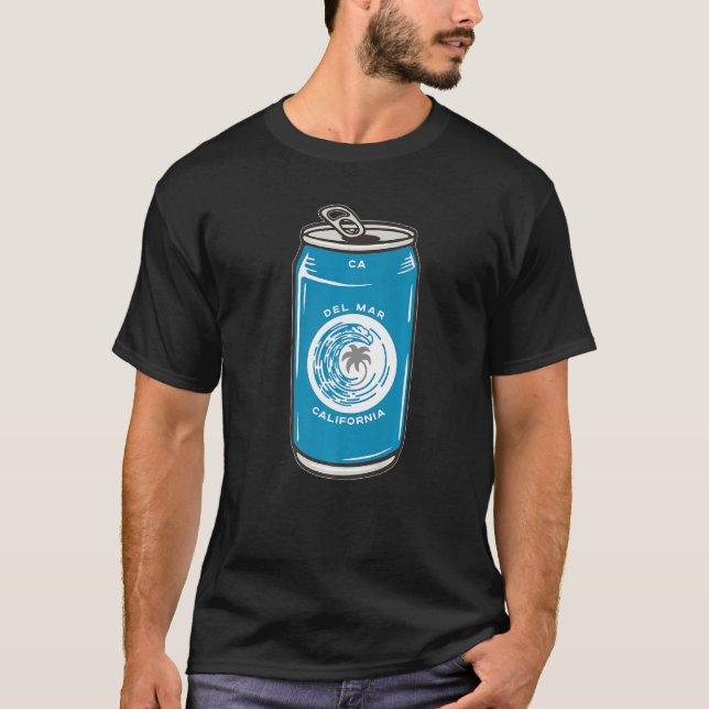 Del Mar California Ca Beer Soda Pop Drinking Souve T-Shirt (Front)