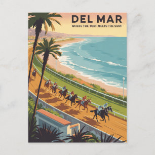 Del Mar California Postcard