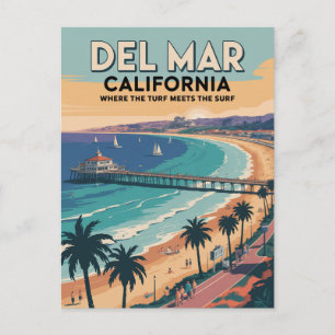 Del Mar California Postcard