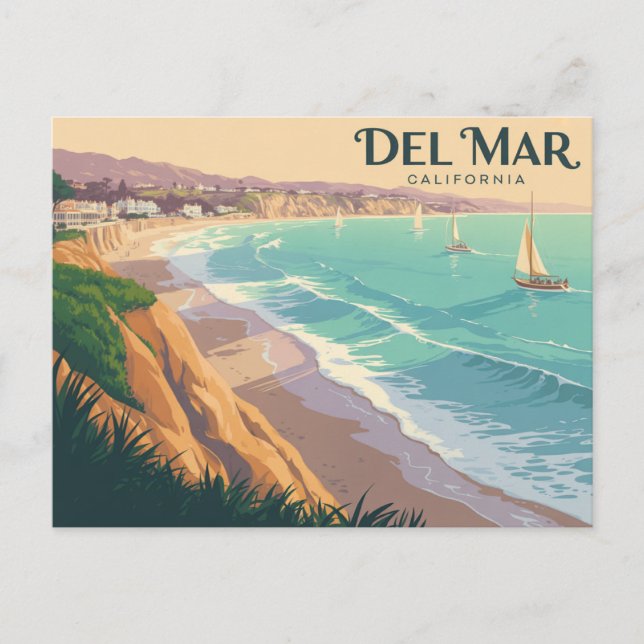 Del Mar California Postcard (Front)