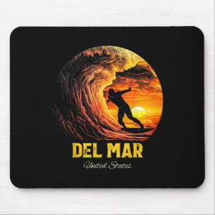 Del Mar United States Surfing Surfboard Mouse Mat