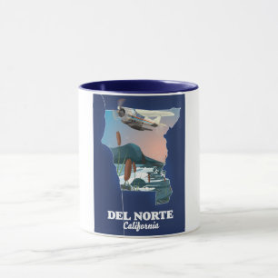 Del Norte California travel map Mug