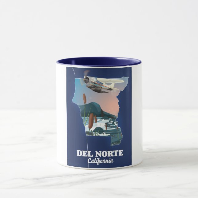 Del Norte California travel map Mug (Center)