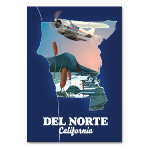 Del Norte California travel map Table Number