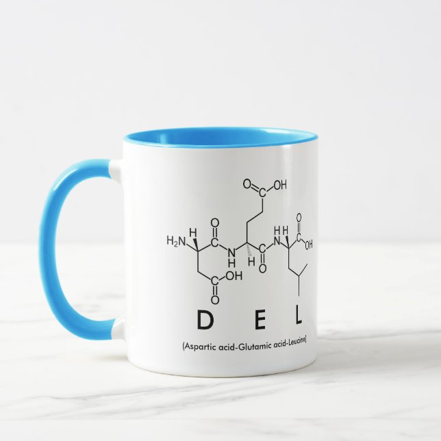Del peptide name mug (Left)