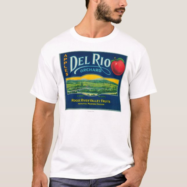 Del Rio Apple Crate LabelMedford, OR T-Shirt (Front)