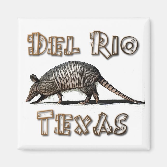 del rio texas armadillo magnet souvenirs (Front)