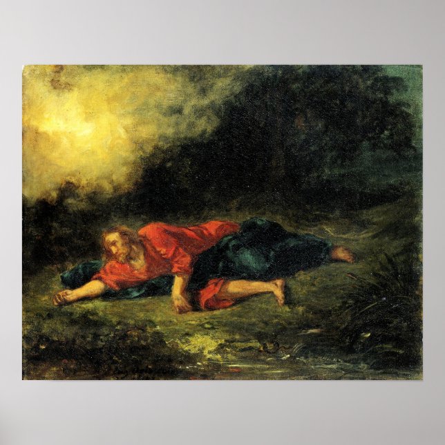 Delacroix - Christ In Gethsemane Poster (Front)
