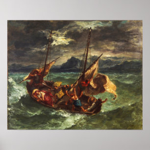Delacroix - Christ On The Sea Of Galilee Poster