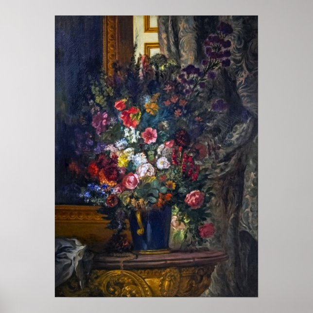 Delacroix - Flower Vase With Console 1849 Poster (Front)