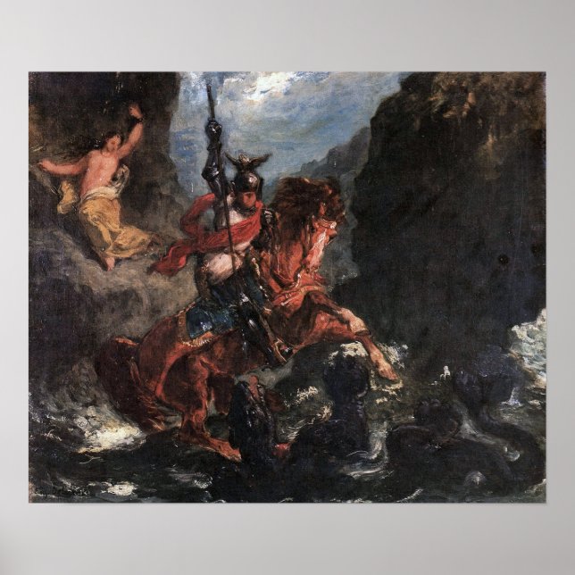 Delacroix - Freed Angelika Or St. George Poster (Front)