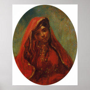 Delacroix - Half Figure Of A Moroccan Poster