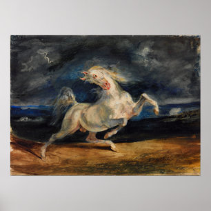Delacroix - Horse Frightened By Lightning Poster