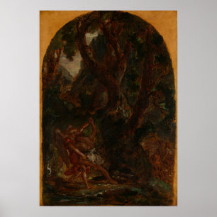Delacroix - Jacob Wrestling With The Angel Poster