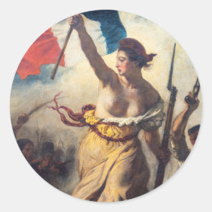 Delacroix - Liberty Leading The People Close-up Classic Round Sticker