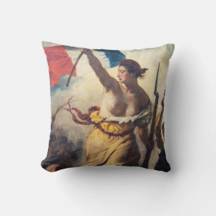 Delacroix - Liberty Leading The People Close-up Cushion