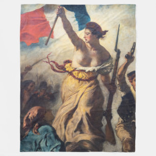 Delacroix - Liberty Leading The People Close-up Fleece Blanket