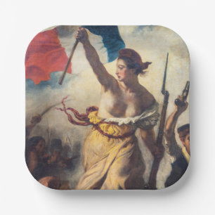 Delacroix - Liberty Leading The People Close-up Paper Plate