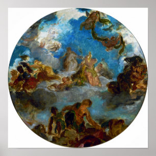 Delacroix - Sketch For Peace Descends To Earth Poster