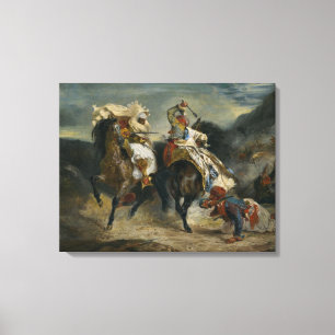 Delacroix The Combat of the Giaour and Hassan Canvas Print