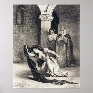 Delacroix - The Song Of Ophelia (Act IV Scene V) … Poster