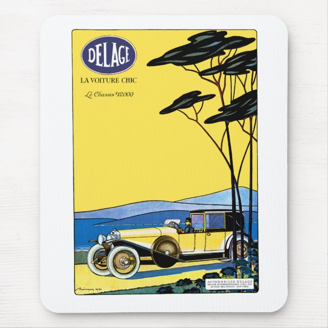 Delage ~ La Voiture Chic Mouse Mat (Front)