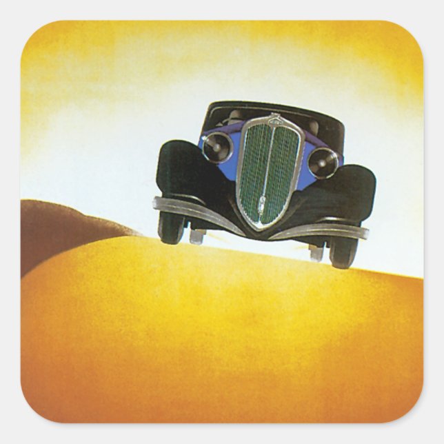 Delahaye Automobile Ad Square Sticker (Front)