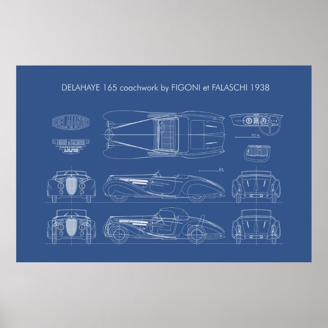 Delahaye Type 165 Transparent Background Poster (Front)