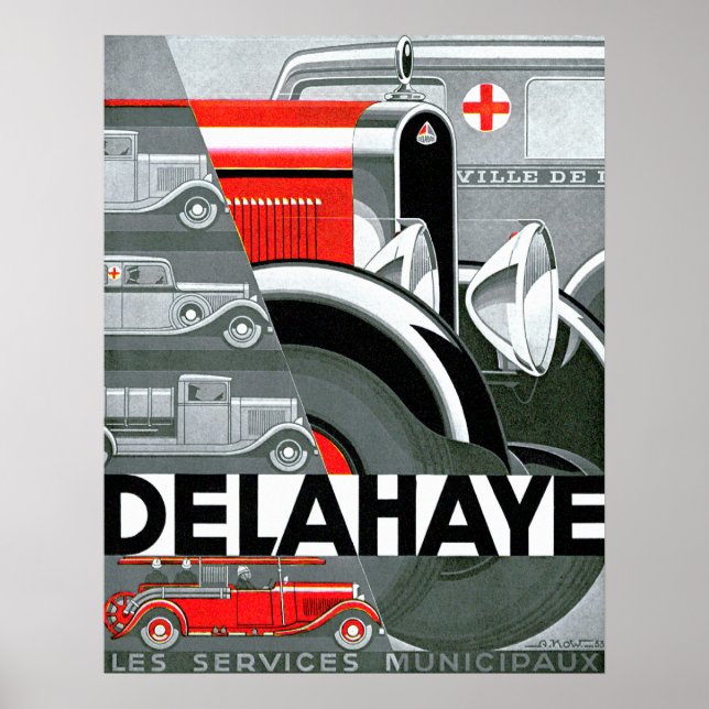 Delahaye ~ Vintage Automobile Advertisement Poster (Front)