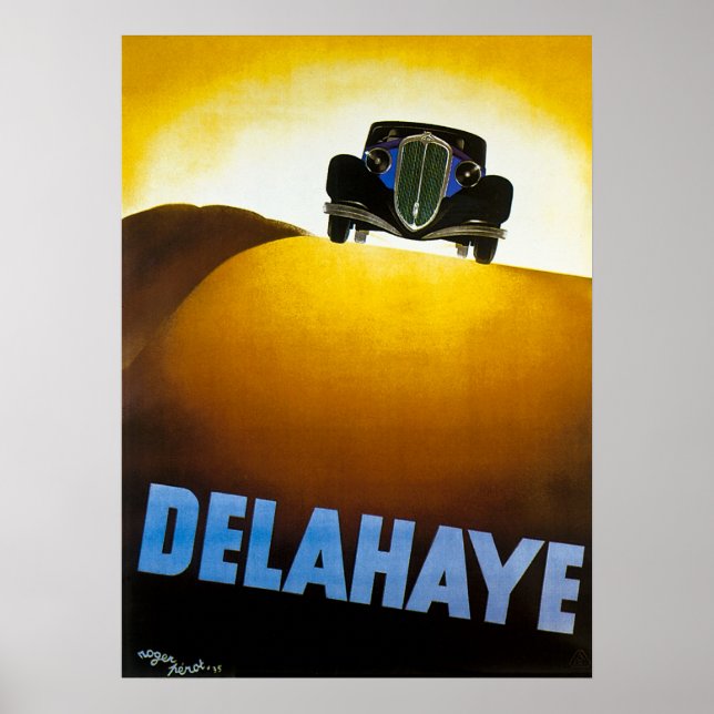 Delahaye - Vintage Car Advertisement Poster (Front)