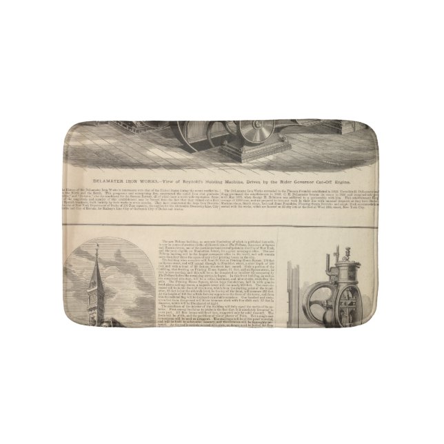 Delamater Iron Works Bath Mat (Front)