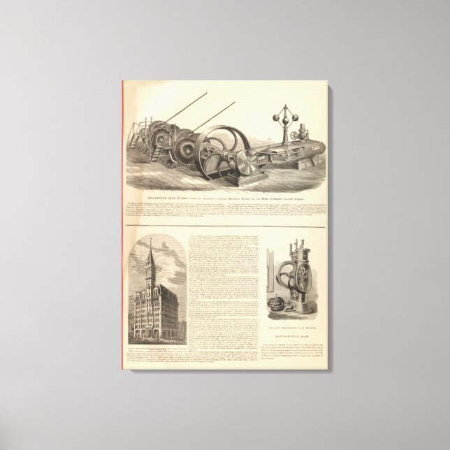 Delamater Iron Works Canvas Print (Front)