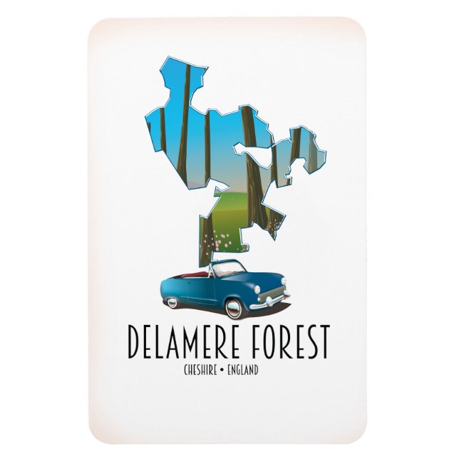 Delamere Forest Cheshire England map Magnet (Vertical)